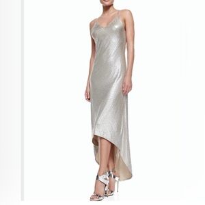 Alice + Olivia Lena Maxi Metallic Slip Dress Size Small